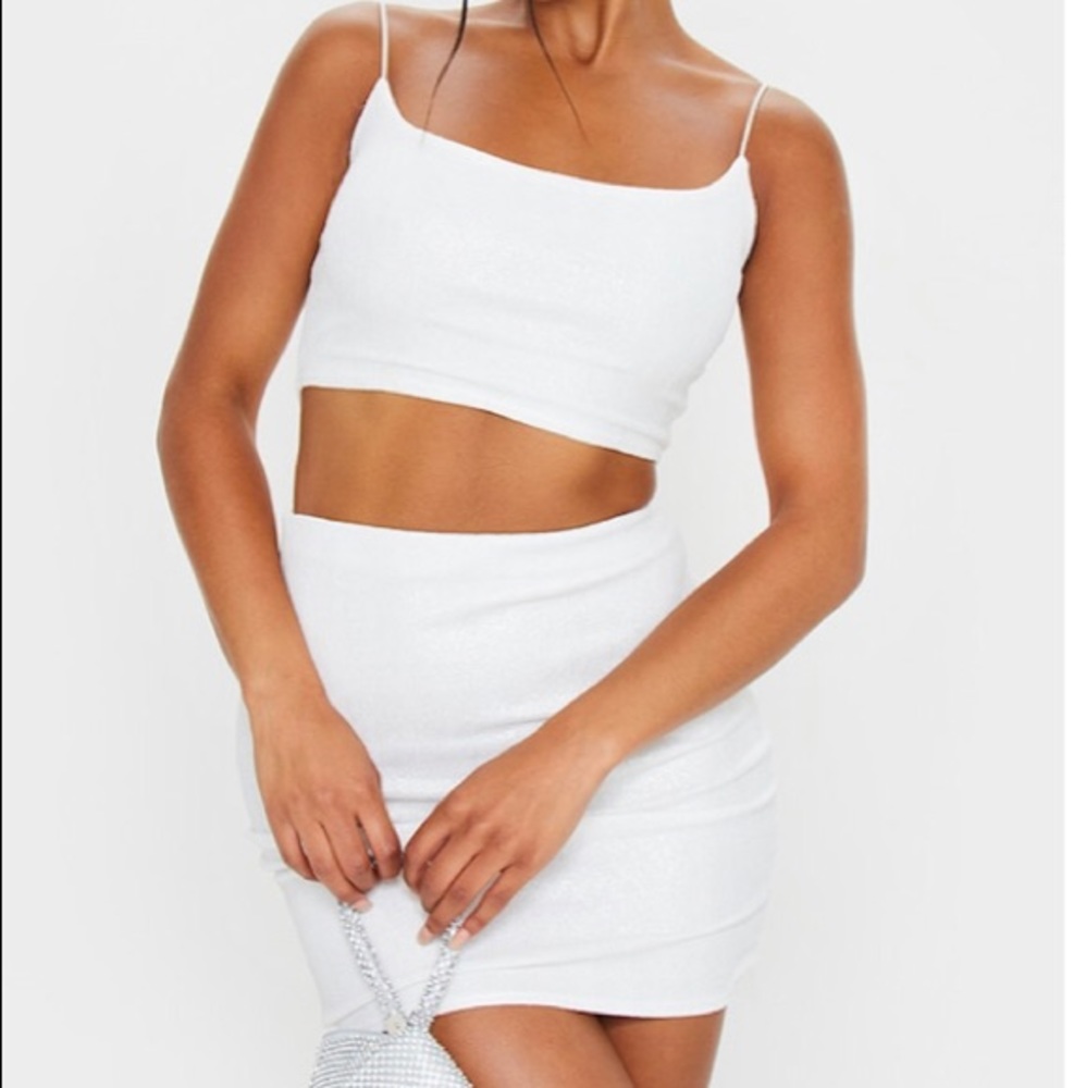White Textured Glitter Set